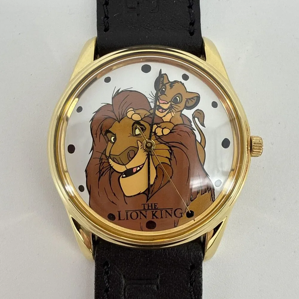Disney The Lion King Watch Leather Mufasa Simba 1994 Timex Kodak Promo-Instruct
